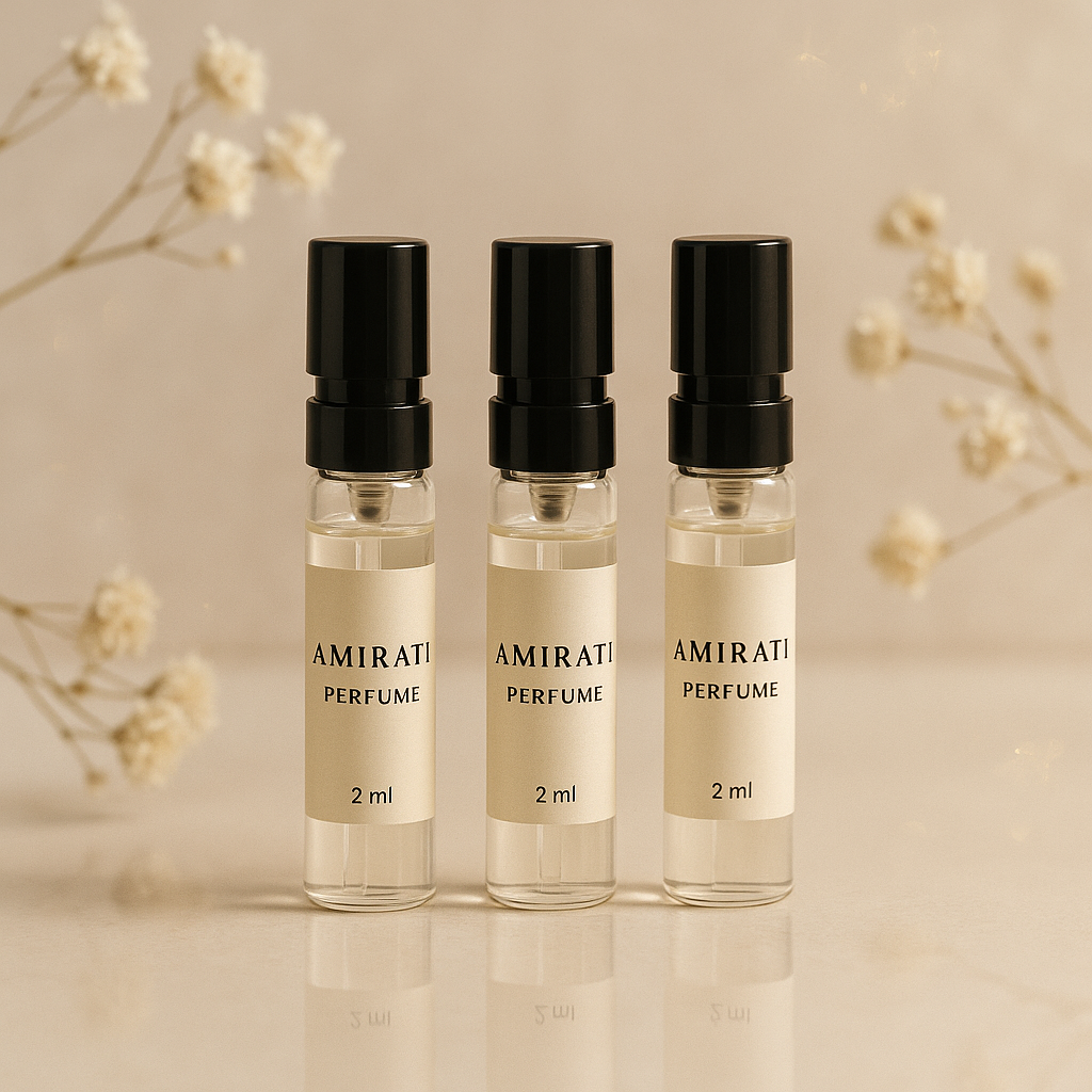 Pack découverte Amirati – 3 échantillons de parfum personnalisés