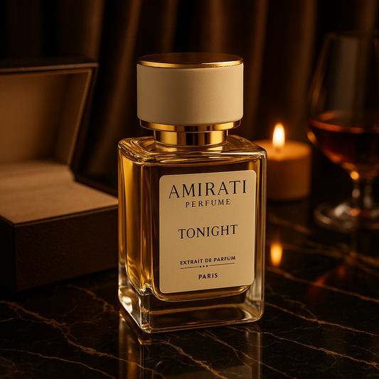 Flacon du parfum Tonight – Amirati Perfume – extrait ambré et élégant

Parfum à l’ambre, fève tonka, lavande et vanille – Tonight Amirati