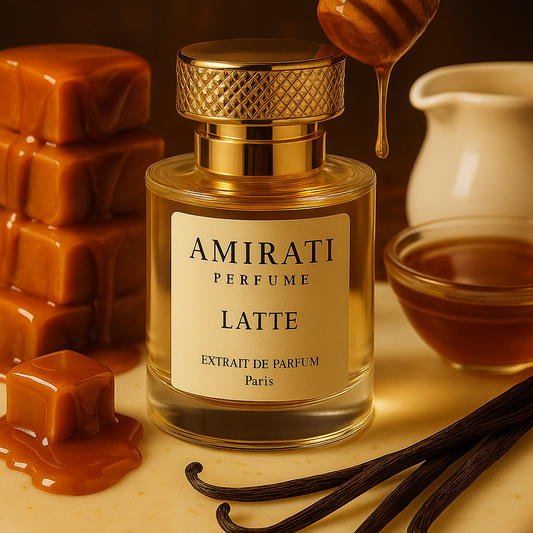 Flacon du parfum Latte – Amirati Perfume – extrait lacté et gourmand

Parfum au caramel, miel, vanille et musc – Latte Amirati