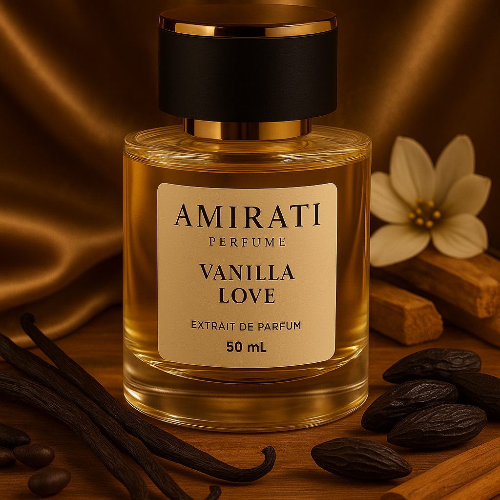 Flacon Vanilla Love Amirati – parfum vanillé intense et sensuel

Extrait de parfum à la vanille, tonka et amande – Amirati Perfume