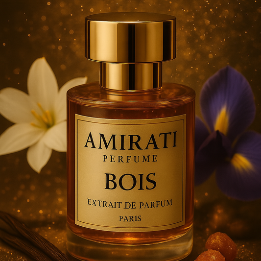 Flacon Bois d’Amirati – parfum iris, résines et miel

Extrait de parfum boisé et élégant – Amirati Perfume Bois
