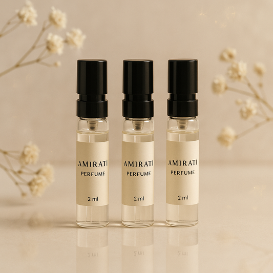 Pack découverte Amirati – 3 échantillons de parfum personnalisés